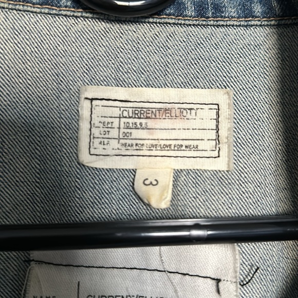 Current/Elliott The Denim Military Slant Pocket Jacket 3 Old Soul - Picture 10 of 10